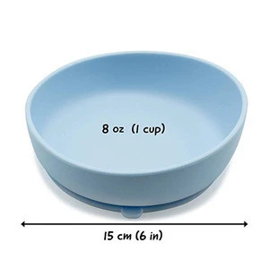 FDA Approved Safe Material Cute Silicone Suction Bowl Kids Food Container