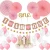 Import First Baby Girl 1st Party Hat Set with Crown Cake Topper I Am One Stars Banner Pink Paper Fan Balloons Happy Birthday Decoration from China
