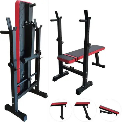 Fitness Equipment multifunction adjustable gym plate rack Portable foldable barbell Weight lifting benches