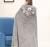 Import flannel fleece fabric grey throw blanket animal shape hooded blanket for adults from China