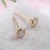 Import Flat post back 4mm 0.3ct round brilliant cut DEF color moissanite diamond stud earrings in 18k yellow gold from China