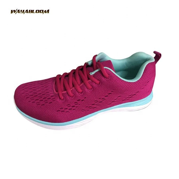 Flexible fly knit women ladies tennis jogging running sports sneakers shoes