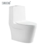 Floor standing one piece washdown ceramic wc toilet bowl in white
