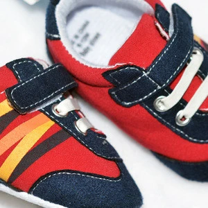 Football fans style canvas baby shoes wholesale