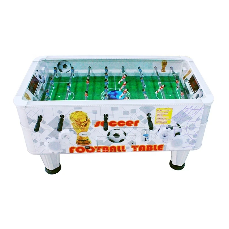 Football table soccer arcade game with coin operated game machine