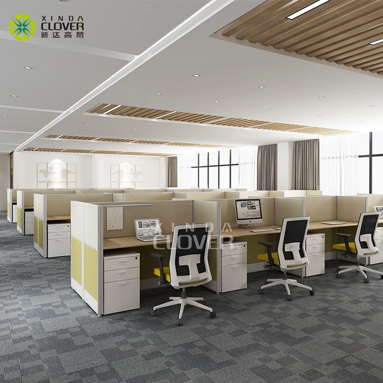 Foshan 60mm thick partition 10 person call center cubicle modern office workstations