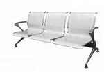 Four Seat Powder Coated Finished Hospital chrome waiting chair
