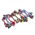 Funny Dog Toys Bone Rope Chew Knot Toy 100%  Cotton Durable  Bite Rope Toys