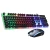Import Gaming Keyboard And Mouse Combos with Colorful LED Backlit Rainbow Wired Computer Keyboard and USB Mouse Set for PC Laptop Gift from China