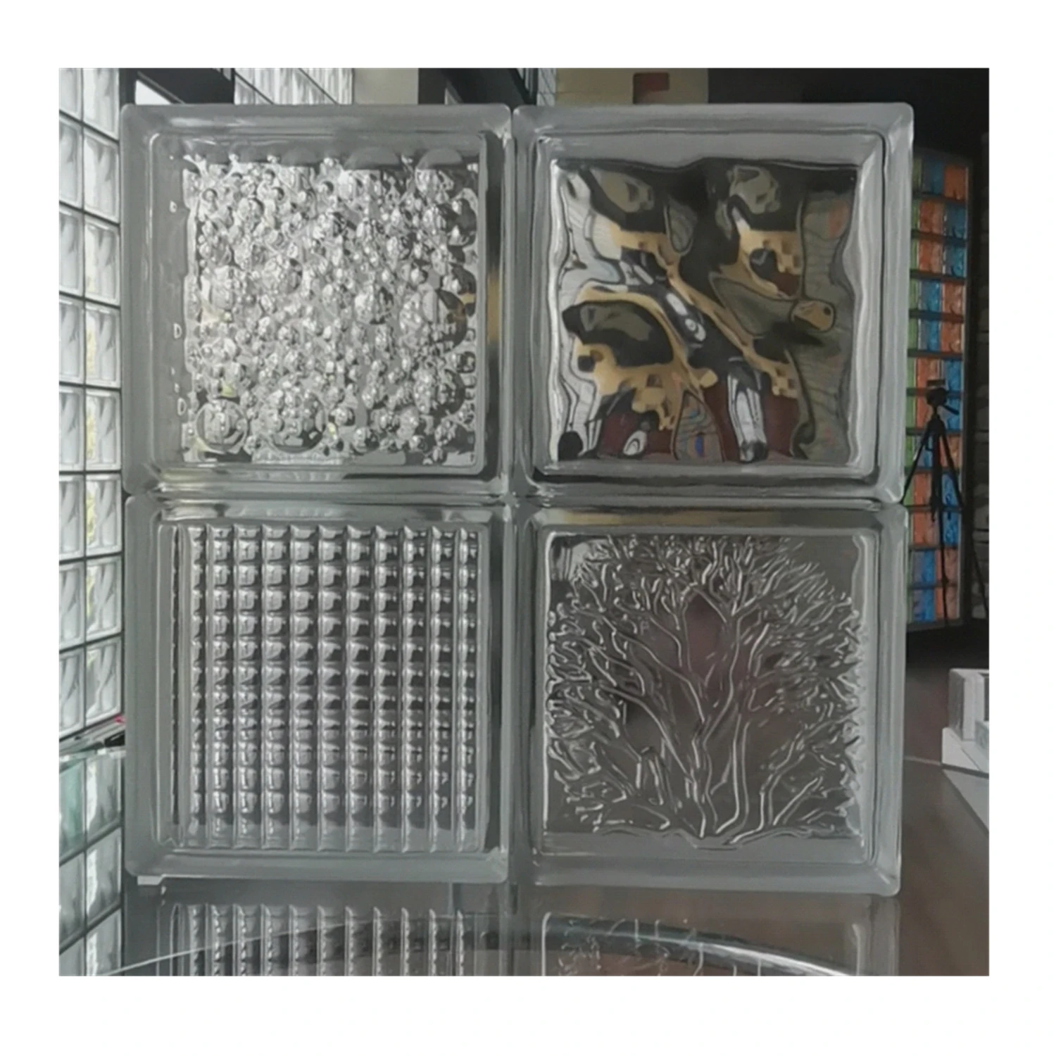 glass brick Qingdao Rocky high quality low price 190*190*80mm 145*145*80mm decorative glass hollow glass brick