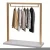 Import Gold Clothing Store Garment Display Rack Stand Shelves Shop Furniture Design from China