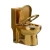 Golden basin ceramic wc bathroom gold pedestal washdown toilet