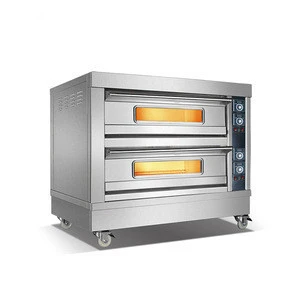 GRACE CE Certified Stainless Steel Commercial Baking oven Double Decks Electric Pizza Oven