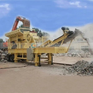 Gravel Mobile Granite Rock Crushing Machine Quarry Lime Stone Crusher Plant Portable Concrete Crusher for Sale