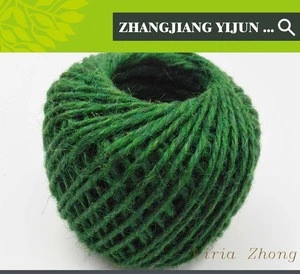 Green jute twine raw straw biodegradable natural fiber jute hard string for decoration packaging