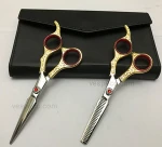 Hair scissors with fancy handle