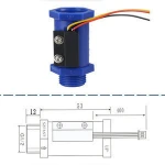 Hall Effect Water Flow Sensor 1-30L/M G1/2