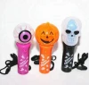 Halloween decoration kids pumpkin projection flashlight LED spinner toy with lanyard