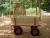 Import hand truck hand trolley transport wagon cart wooden wagon garden trolley with strong tubular steel construction protective roof from China