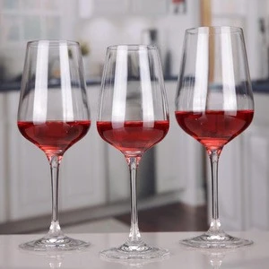Handmade Luxury Clear Lead Free Crystal Goblet Unbelievably Light Red Wine Glass Set