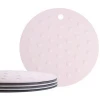 Heat resistant one-piece silicone table placemat round shape silicone trivet mat for bowl pan