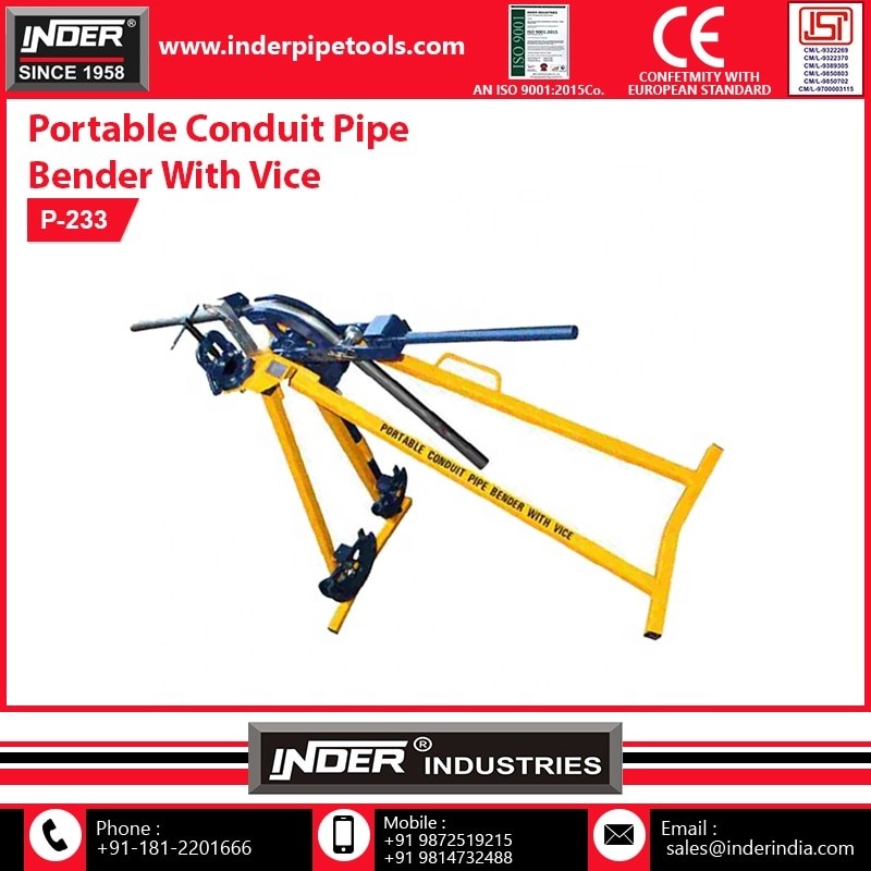 Heavy Duty Pipe Bender Portable Conduit with Vice