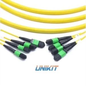 High Density 48 Core Fiber Optic Patch Cord MPO/MTP Connector SM MPO/MTP Flat Fiber Ribbon Cable Fiber Patch Cord