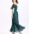 Import High Fashion Apparel Woman Short Sleeve Dress Chiffon Dress Slash Collar Floral Split Maxi Long Dress from China