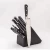 Import High Quality 15 Pcs Black Kitchen Knife Set with Black Wood Block from China