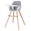 high quality 3D design PU cushion wooden baby dining chair