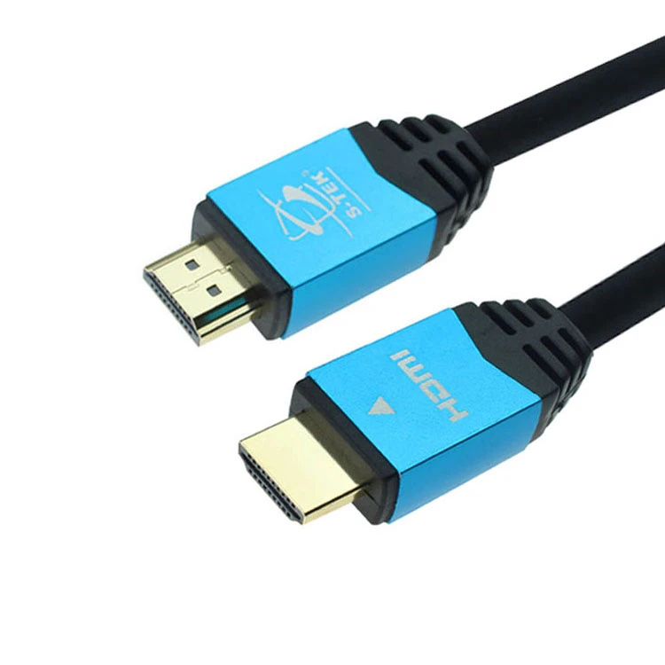High Quality 6 ft 50 ft 75 ft 4k Blue Hdmi Cable Aluminum Alloy Bare Copper 4K 60hz 2.1  Hdmi Cable