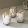 High Quality Cheap Glossy Silver Electroplating Glass Tea Light Candle Holder