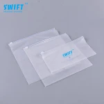 High quality custom resealable frosted pp eva opp slider bag pvc frosted cosmetic garment poly ziplock bag matte plastic bag