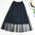 Import High Quality Elegant Tulle Long Pleated Skirt Women 2018 Summer floral Embroidery A-line tutu Lace mesh Skirt Women midi skirt from China