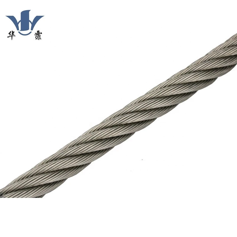 High Quality EN12385 Standard 316 7x19 Stainless Steel Wire Rope