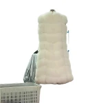 high quality faux fox fur vest long design womens slim outerwear coats genuine leather square top rated fur waistcoat cloth