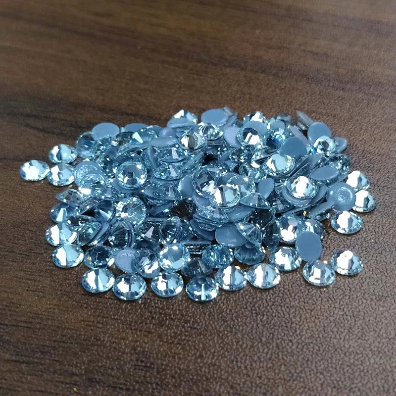 High Quality Flatback Crystals Clear Glass Hot fix Rhinestone For Wedding Decorations