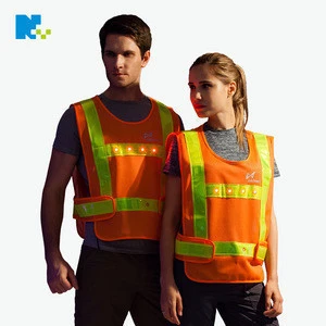 high quality led safety vest with reflective crystal in cheap wholesale price