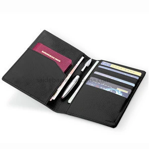 High quality OEM Leather passport holder,7 slots leather credit card holder,id card holder
