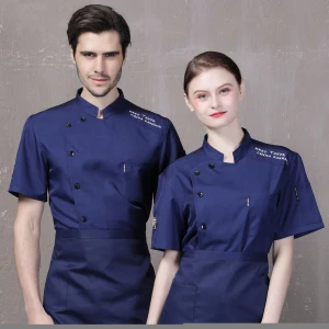 high quality short sleeve jacket unique design chef uniform cheap chef jacket