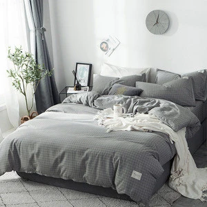 High quality simple  style bedsheets bedding set 100% cotton bed sheet