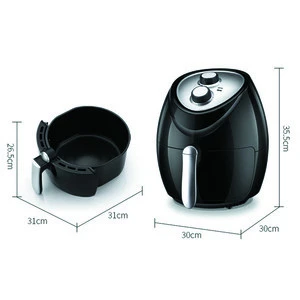 Home Kitchen Cooking Appliances 5.5L 1500W Automatic Oil Free Deep Air Fryer Electric Air Fryer