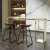 Import home pub bar furniture wood metal iron wire rectangular modern bar table from China