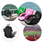 HOMFUL Flat Bottom Stadium Chair  Football Stadium Chair seat with armrest for soccer game or blencher