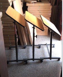 Hospital Moveable Folding Epoxy Overbed Table