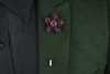 Hot Lapel Flower Handmade Boutonniere Stick Brooch Pin Mens Accessories