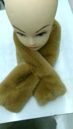Hot product ladies top quality rex rabbit fur scarf for winter