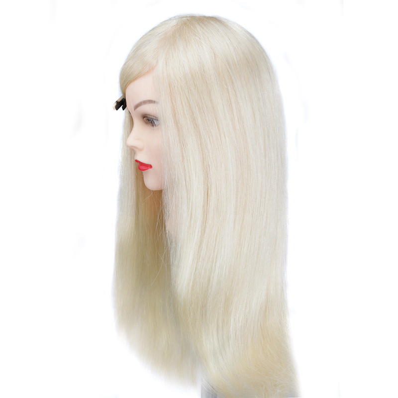 Hot sale 613 blonde hairdressing heads mannequin doll heads plastic with hair afro