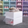Hot Sale Best Price Amazon Ebay Stackable Transparent Multi-colored Shoe Box Storage Plastic Organize box