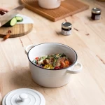 Hot sale Nordic ceramic binaural soup bowl large salad bowl creative breakfast fruit dessert bowl